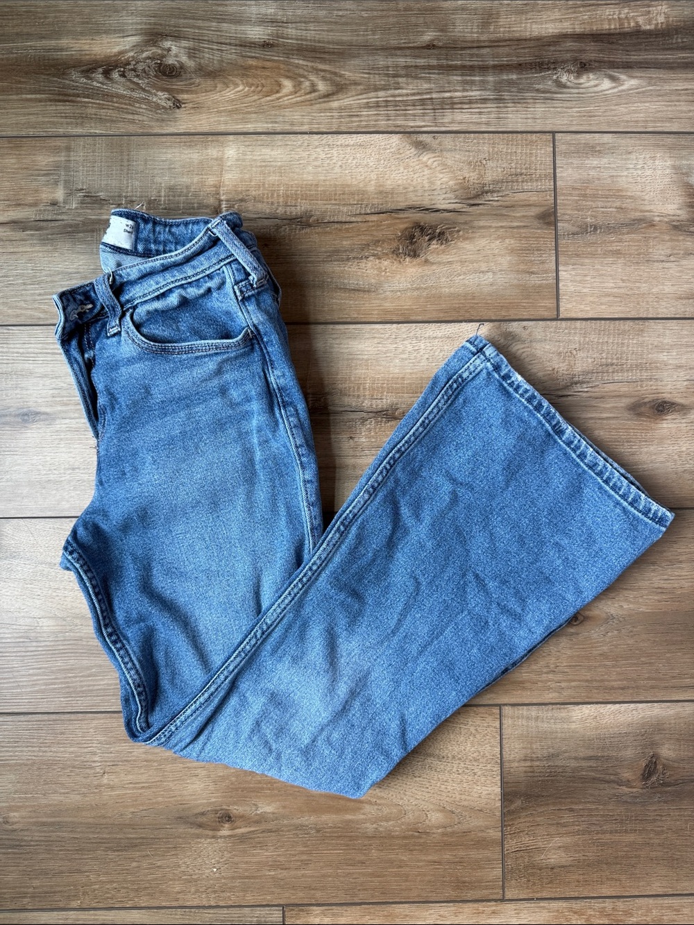 Hollister Light Blue Wide Leg Flare Jeans